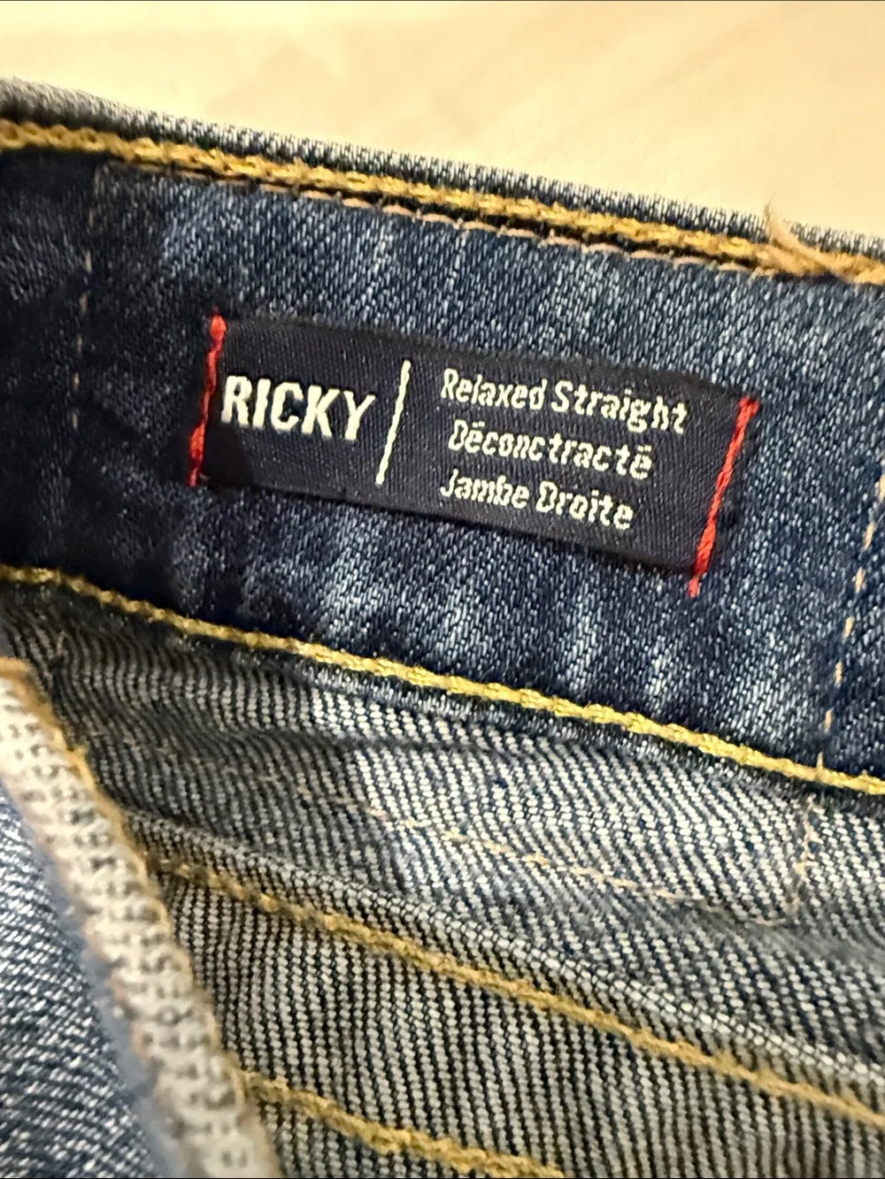 True Religion Men’s Straight Leg Mid-Blue Denim Jeans